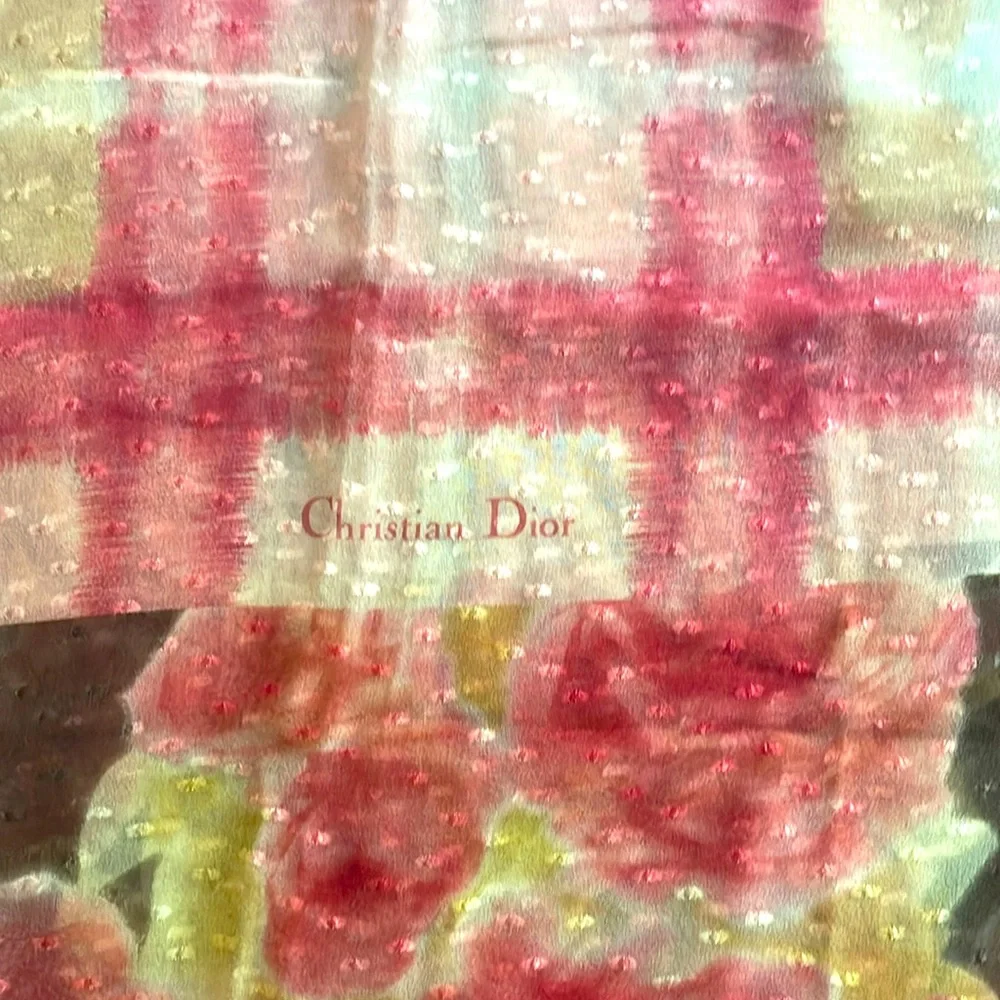 Christian Dior silk Scarf 🧣 made in Paris .